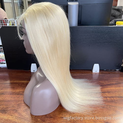 Blonde Human Hair Wig,Lace Frontal Women Wigs Brazilian Blond,Wholesale Wig Raw Human Hair 613 Lace Front